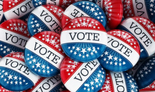 Vote buttons stack with red and blue colors