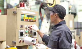 Industrial engineer in factory